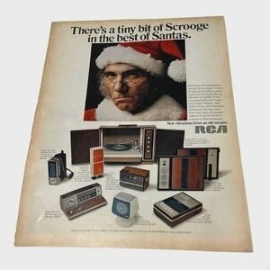 1970 RCA Tiny Bit of Scrooge Original Vintage Print Ad